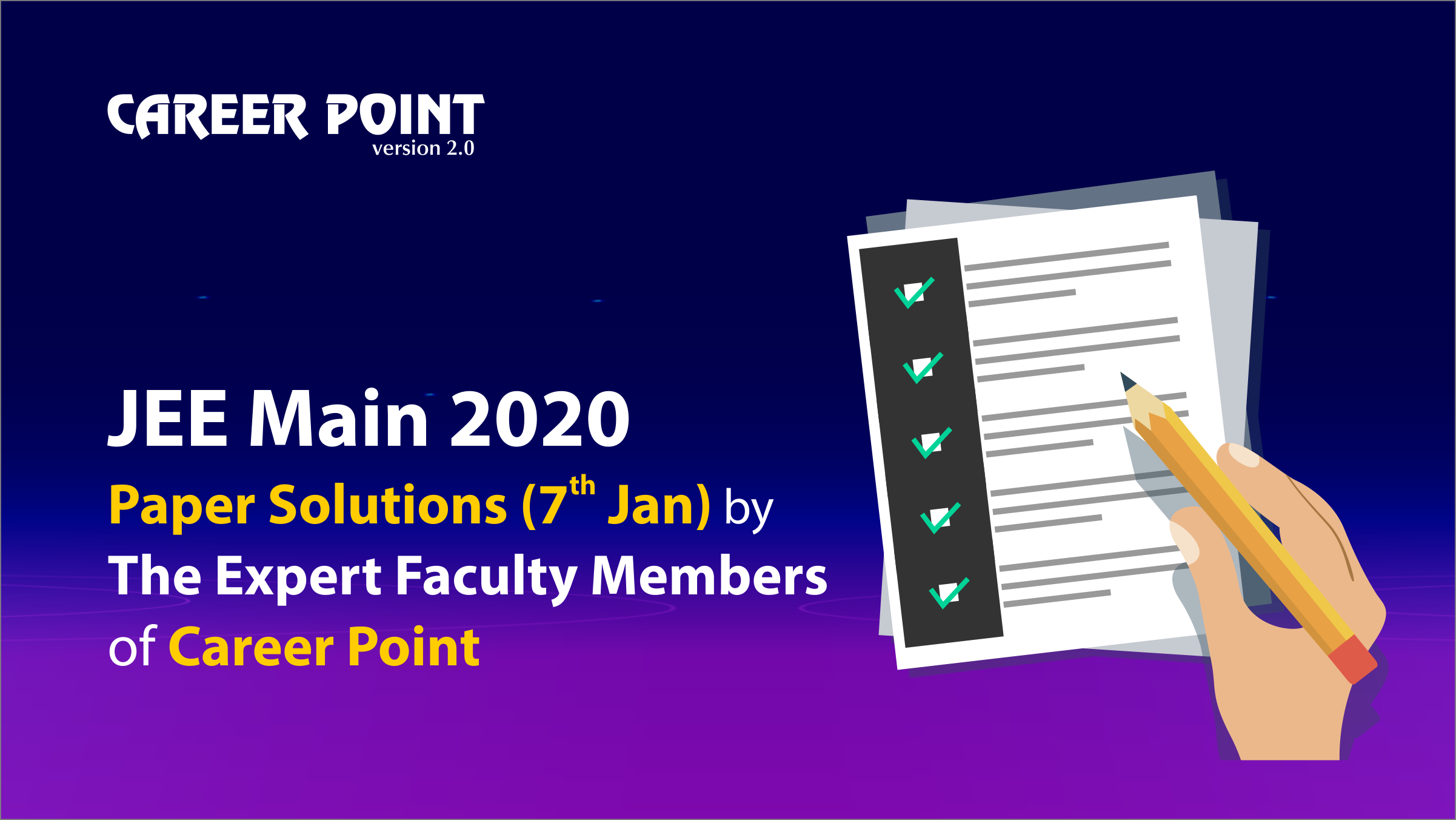 JEE Main Paper Solutions of 7th January